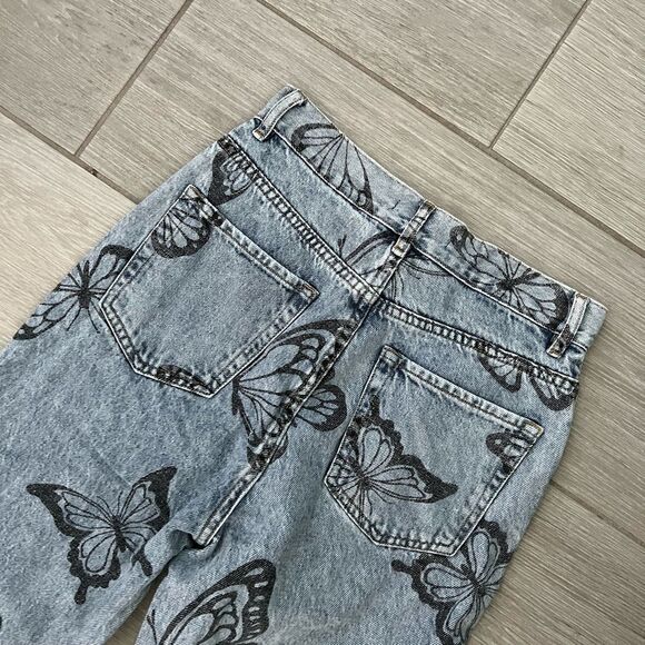 PacSun Eco Butterfly High Waisted Straight Leg Jeans size 26 - Picture 7 of 12